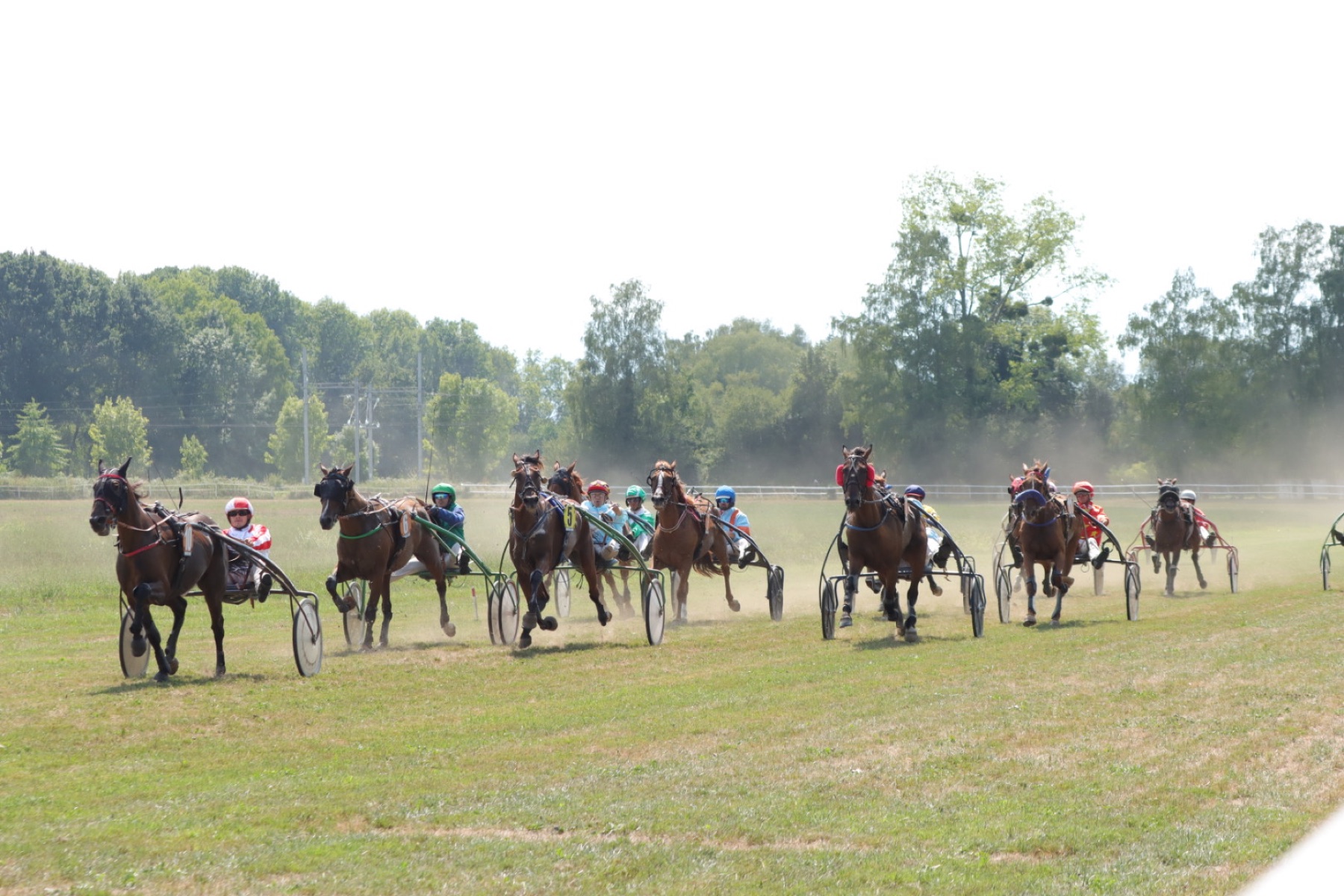 Départ d’une course de trot à Lannemezan