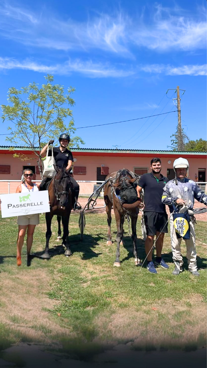 Équipe Passerelle et chevaux lors d’une journée #RaceAndCare